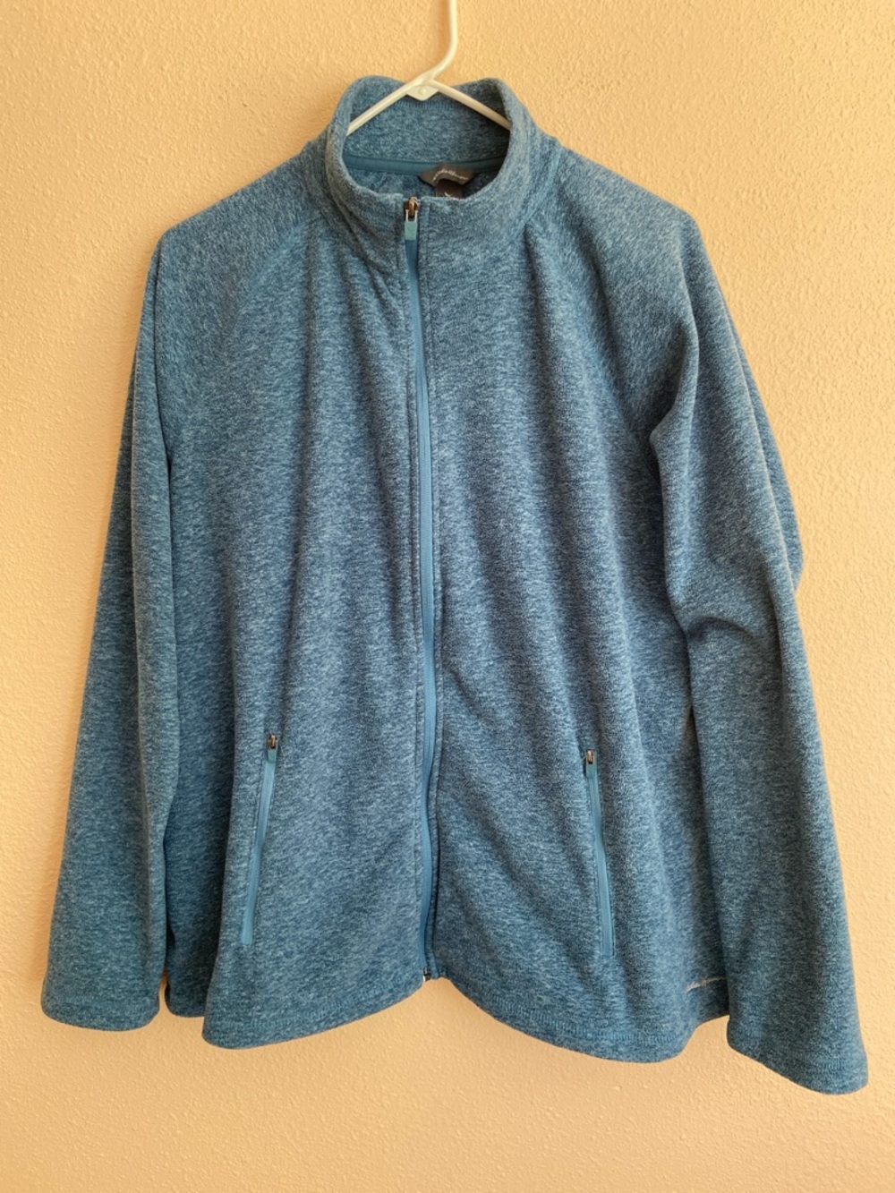 Women’s Eddie Bauer Blue Green Fleece Jacket Full Zip, Plus Size 2XL